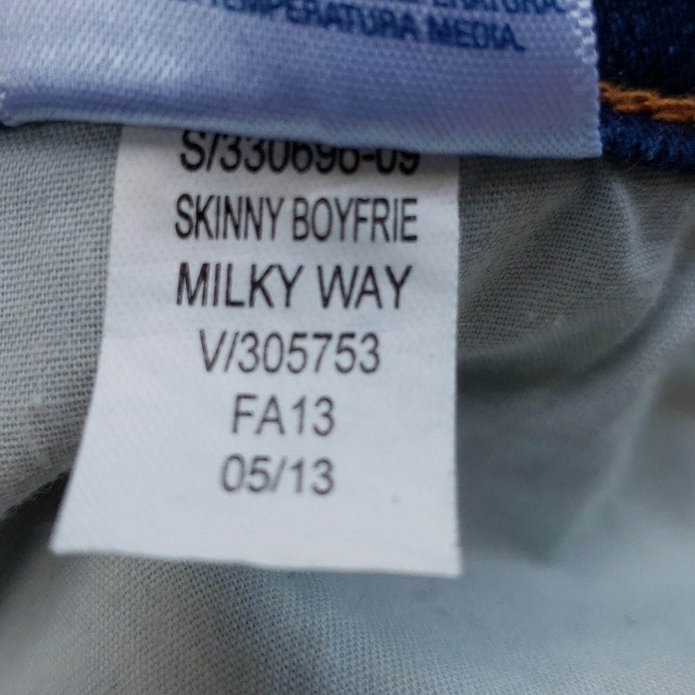 Old navy Rockstar Boyfriend jeans skinny bonfire milky way 14 cropped - Picture 7 of 7